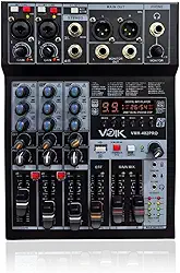 Mesa de Som 4 Canais com USB e Bluetooth 48v Igreja Voik VMX-402PRO