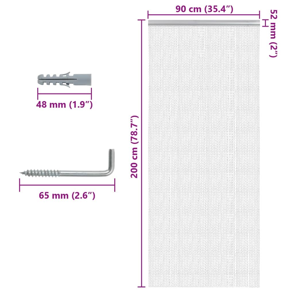 Aluminium Kettenvorhang 90x200 cm Tür