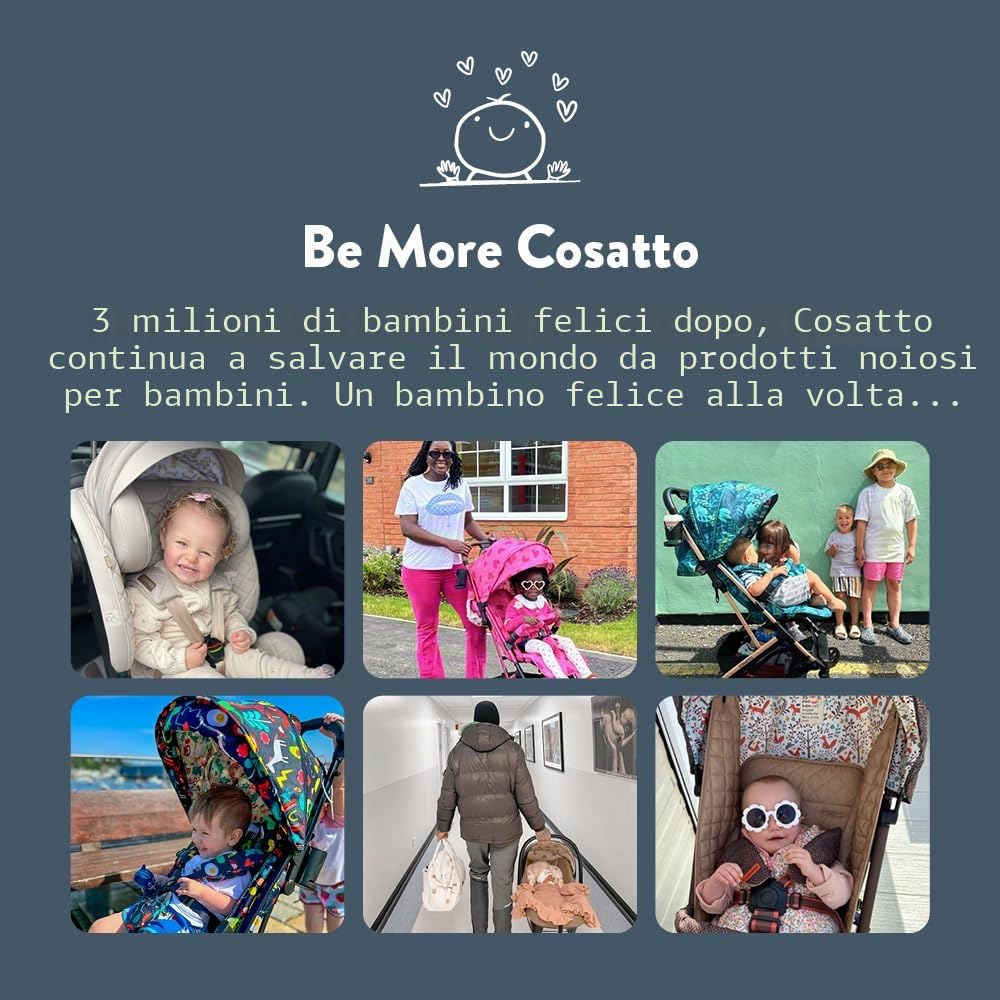 COSATTO All in All Extra i-Size - Seggiolino auto girevole a 360°, gruppo 0+123, 0-36 kg, 0-12 anni, Isofix, ERF, esclusivo sistema anti-fuga (Whisper)