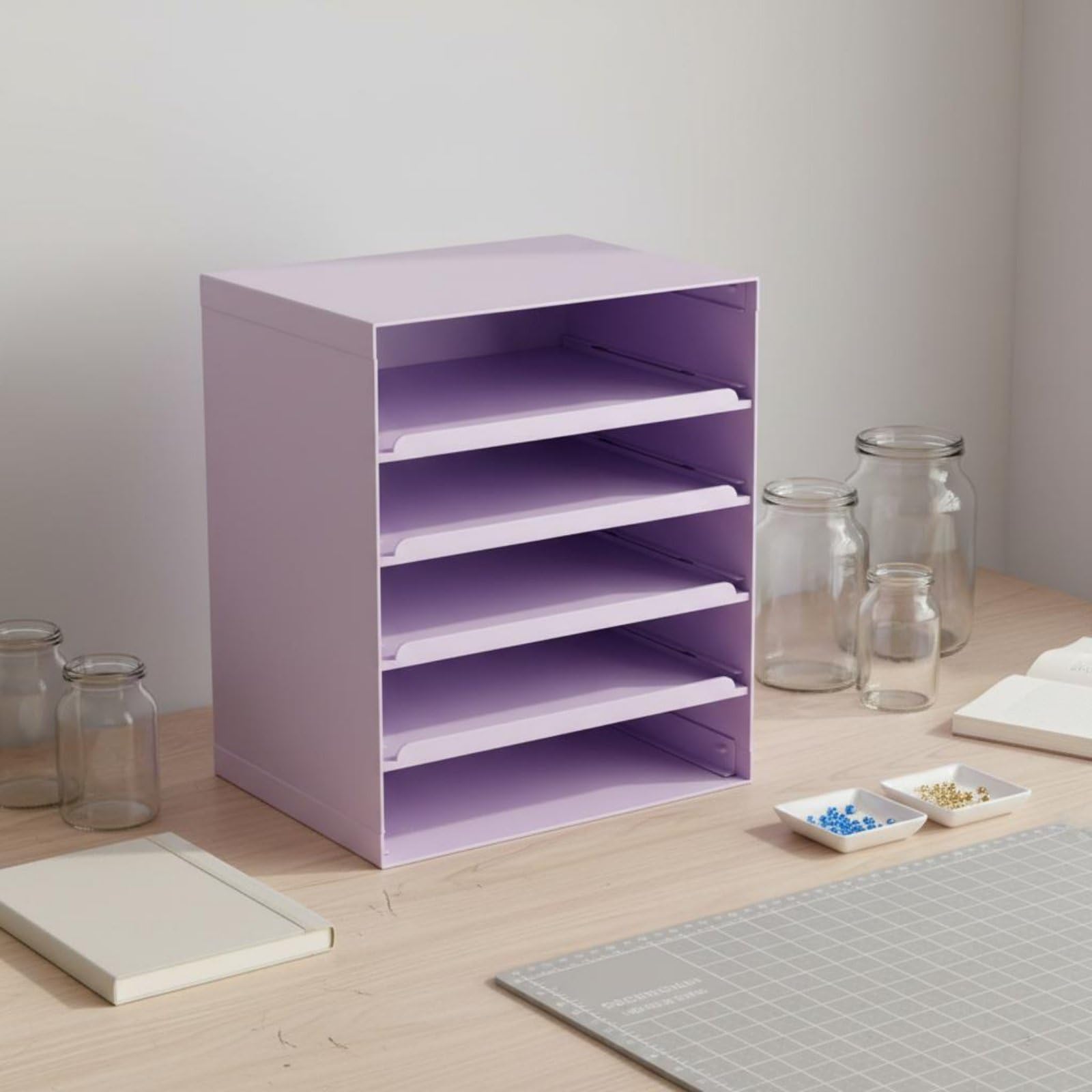 Baoblaze Cassetto Organizer da Scrivania Cassettiera per Cancelleria E Perline Forte E Stabile in Acciaio al Carbonio Adatto per Hobby, Rosa Ciliegio