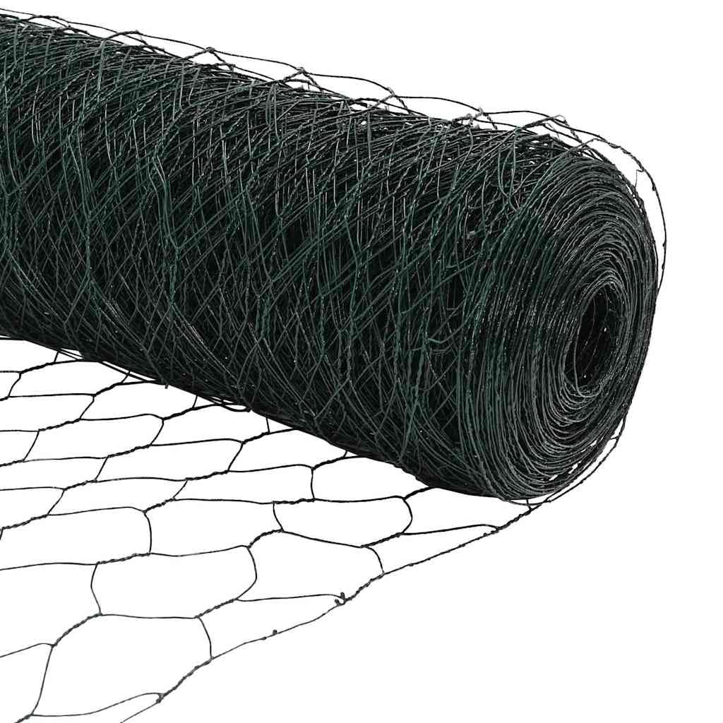 Valla con postes, juego de valla de jardín para pollos, gansos, pavos, aves de corral, 100 x 0,5 m (ancho de malla de 3,6 cm)