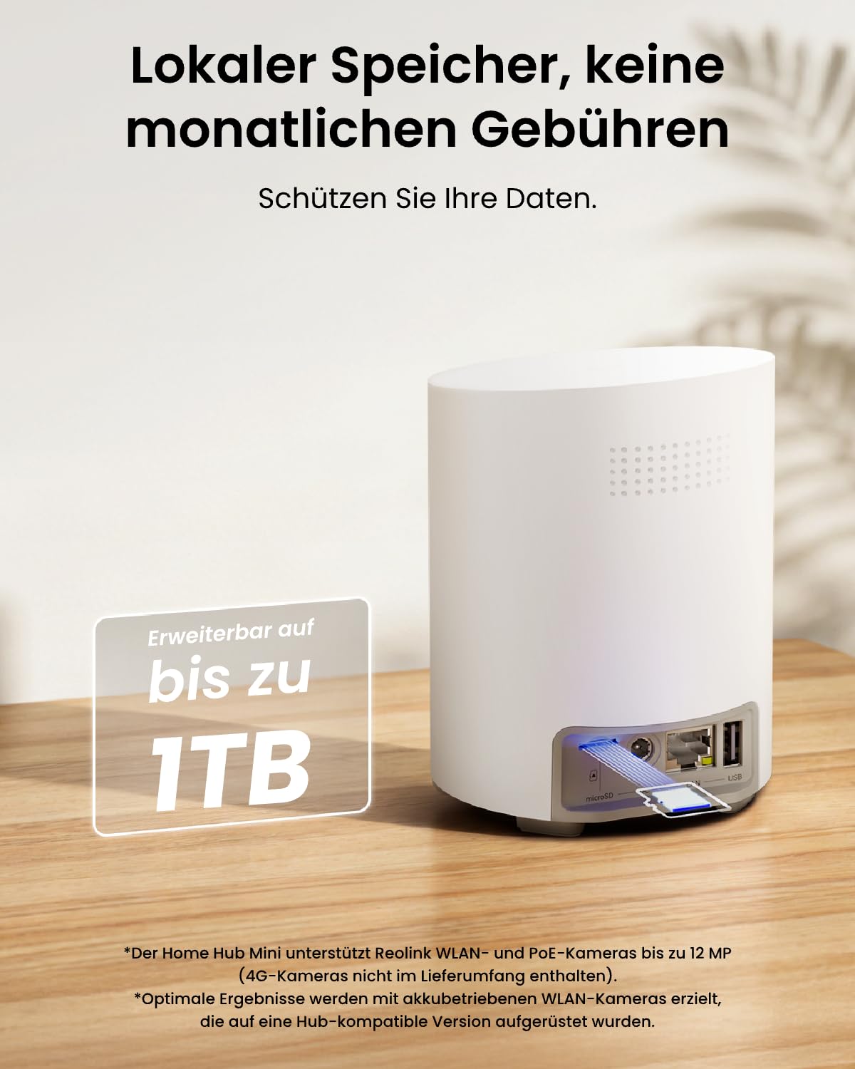 Reolink 2K Überwachungskamera Aussen Set mit Home Hub Mini, Farbnachtsicht, 2,4/5GHz Wi-Fi, KI-Erkennung, 24/7 Aufnahme, Zentrale Verwaltung & Kostenloser Lokaler Speicher, Lumus Plug-in 2-Kamera-Set