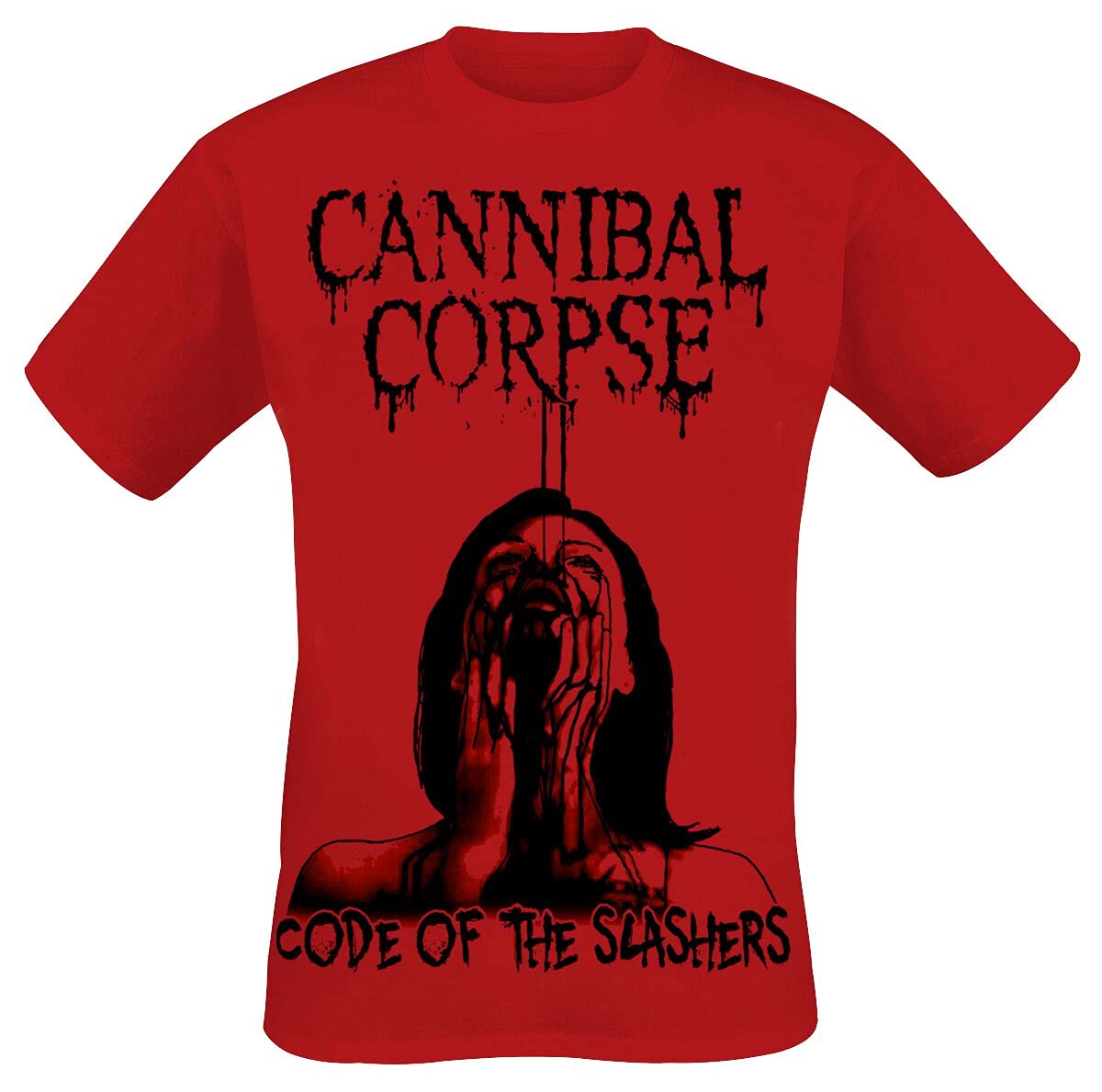 Cannibal Corpse Code of Slashers Männer T-Shirt rot Band-Merch, Bands, Horror