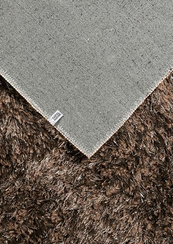 Image of Saral Home Shaggy Modern Carpet (Brown, 45X120 cm)