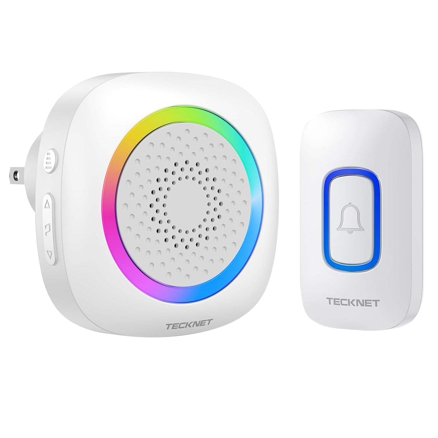 TECKNET Wireless Bell, Waterproof Doorbell Wireless Set, Over 400 m Wireless Range, Wireless Doorbell Kit, 60 Melodies, 5 Volume Levels, Wireless Doorbell with LED Display