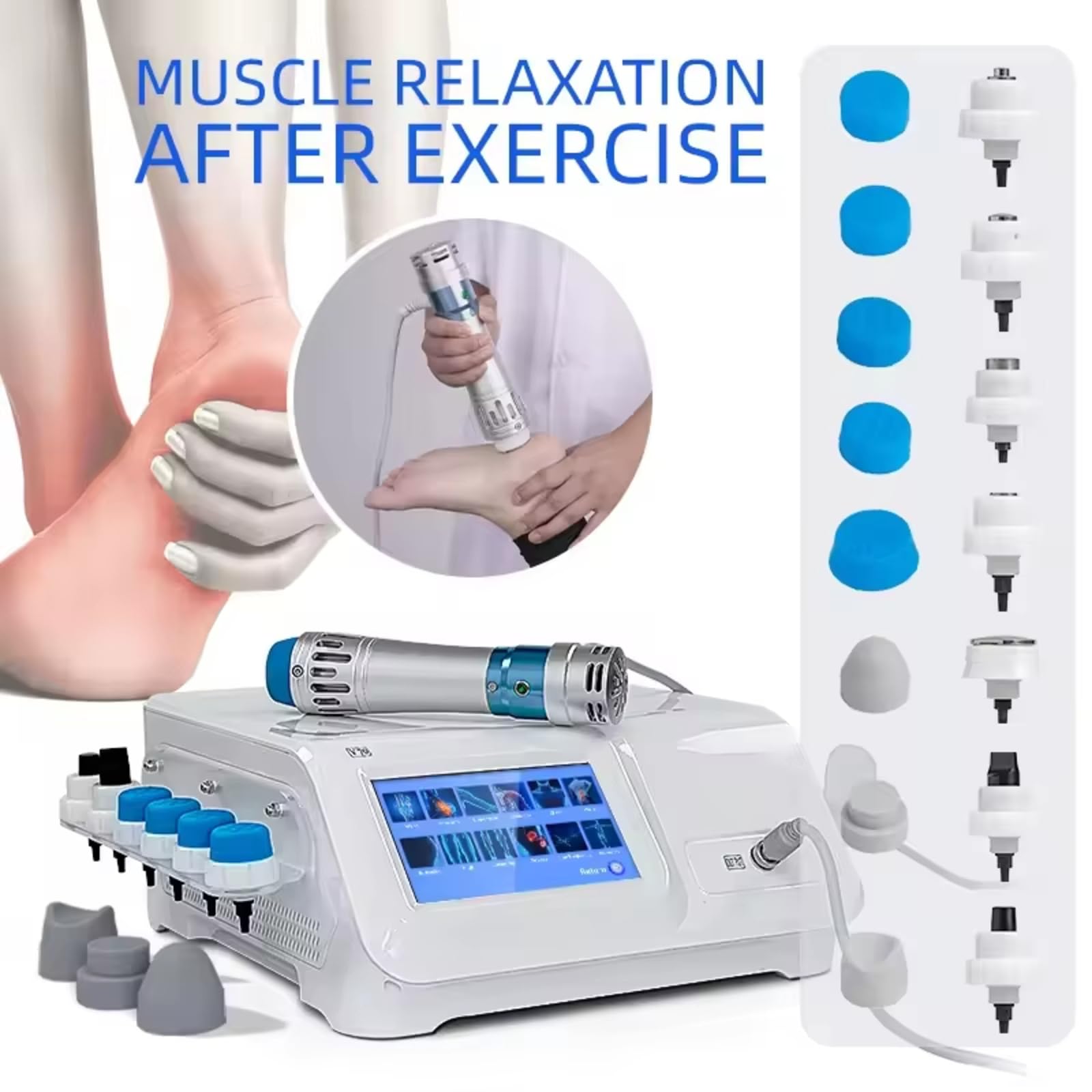 Instrumento de Fisioterapia de Ondas de Choque,Masajeador para aliviar el Dolor,dispositivo de terapia de ondas de choque extracorpórea muscular tejido profundo alivio crónico del dolor