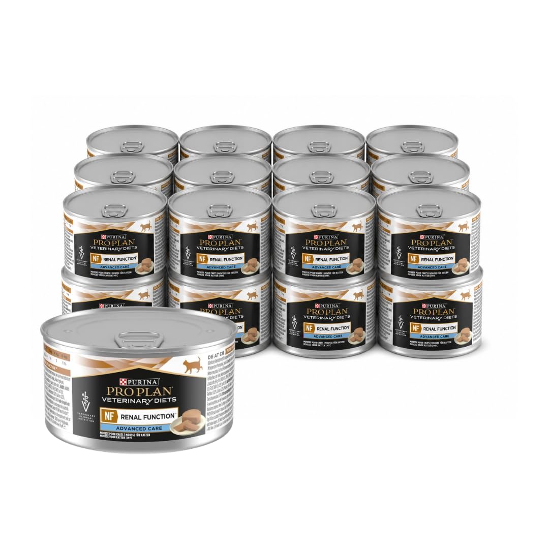 PURINA PRO PLAN Veterinary Diets NF Renal Function Advanced Care Katze Mousse | 24 x 195 g | Diätalleinfuttermittel für ausgewachsene Katzen | Zur Unterstützung der normalen Nierenfunktion