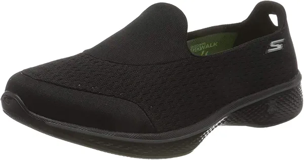 Skechers Performance Women's Go Walk 4 - Pursuit Walking Shoe, Black, 7.5 M US
