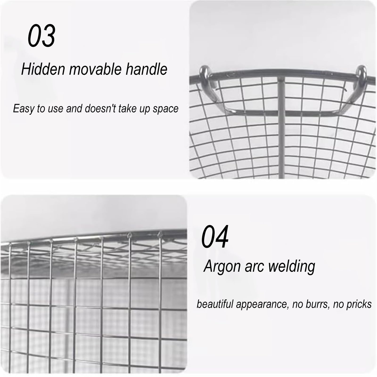 Bandeja de esterilización for instrumental médico, acero inoxidable 304, malla de 0,24 pulgadas, ideal for hospitales, odontología, instrumental de laboratorio, etc.(15.7 in D x 11.8 in H)