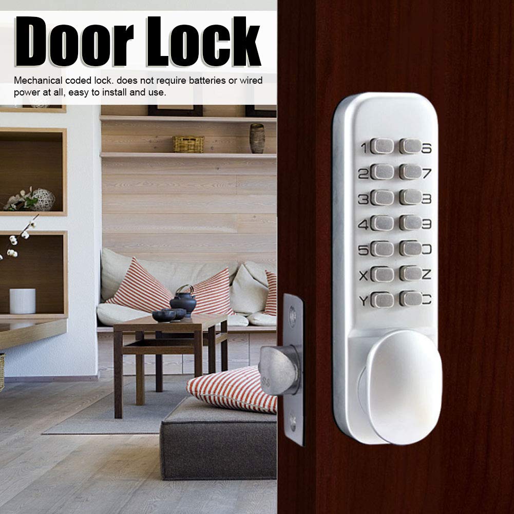 Mechanical Coded Lock for Home Office Entry with Keyless, Password Entry Access, Zinc Alloy Construction, Anti Theft Performance, No Battery or Wired Power Needed