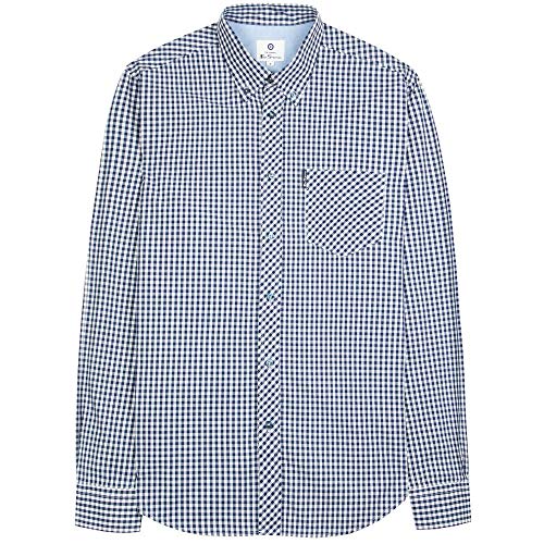 Image of Ben Sherman Men's Kingsize 59141 Gingham L/S Shirt 3XL Dark Blue
