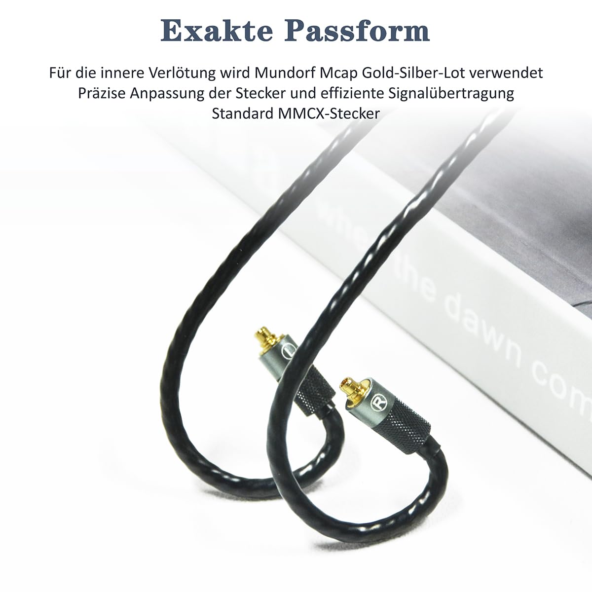 GUCraftsman MMCX IEM-Upgrade-Kabel aus 6N Einkristall-Silber für SHURE SE846, SE535, Beyerdynamic DT 70/71/72/73 IE, Campfire Audio Vega, ATLAS, Solaris, Astell&Kern AK ZERO2, AK T9iE (4,4 mm Stecker)