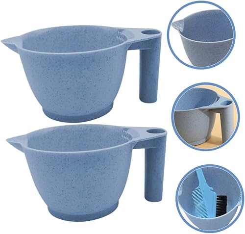 Miniatura 60 de 2 unids Herramientas de tinte para el cabello, cuenco de tinte para el cabello, cuenco de tinte para el cabello, color rubio brillante, en polvo