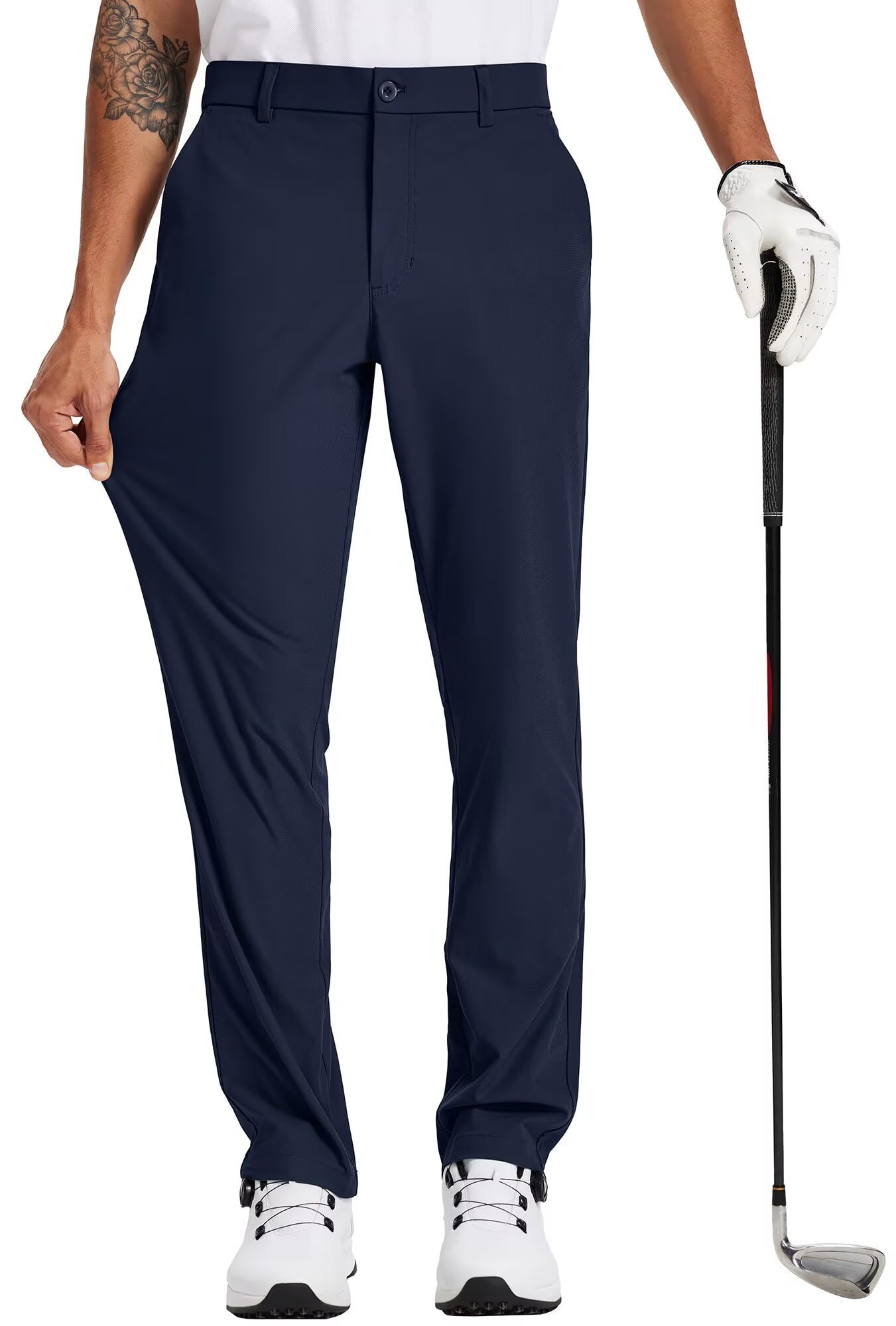 Tyhengta Men's Golf Pants 30"/32"/34" Lightweight Comfy Stretch Work Dress Pants
