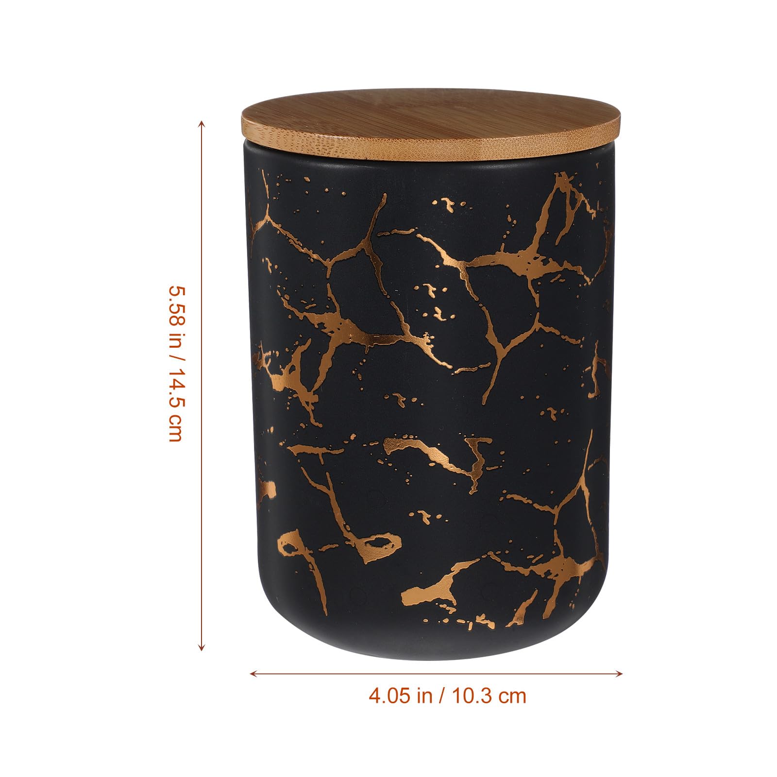 Contenitore in Ceramica per Tè con Coperchio Ermetico, Barattolo Sigillato Medio in Ceramica Liscia Nero Opaco per Conservazione Alimenti Secchi e Caramelle, per Cucina e Uso