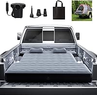 hufaut Truck Bed Air Mattress for 5.5-5.8ft Short Beds - Thick 9" Camping Pad with 2 Pillows, 600lbs Capacity (Grey)