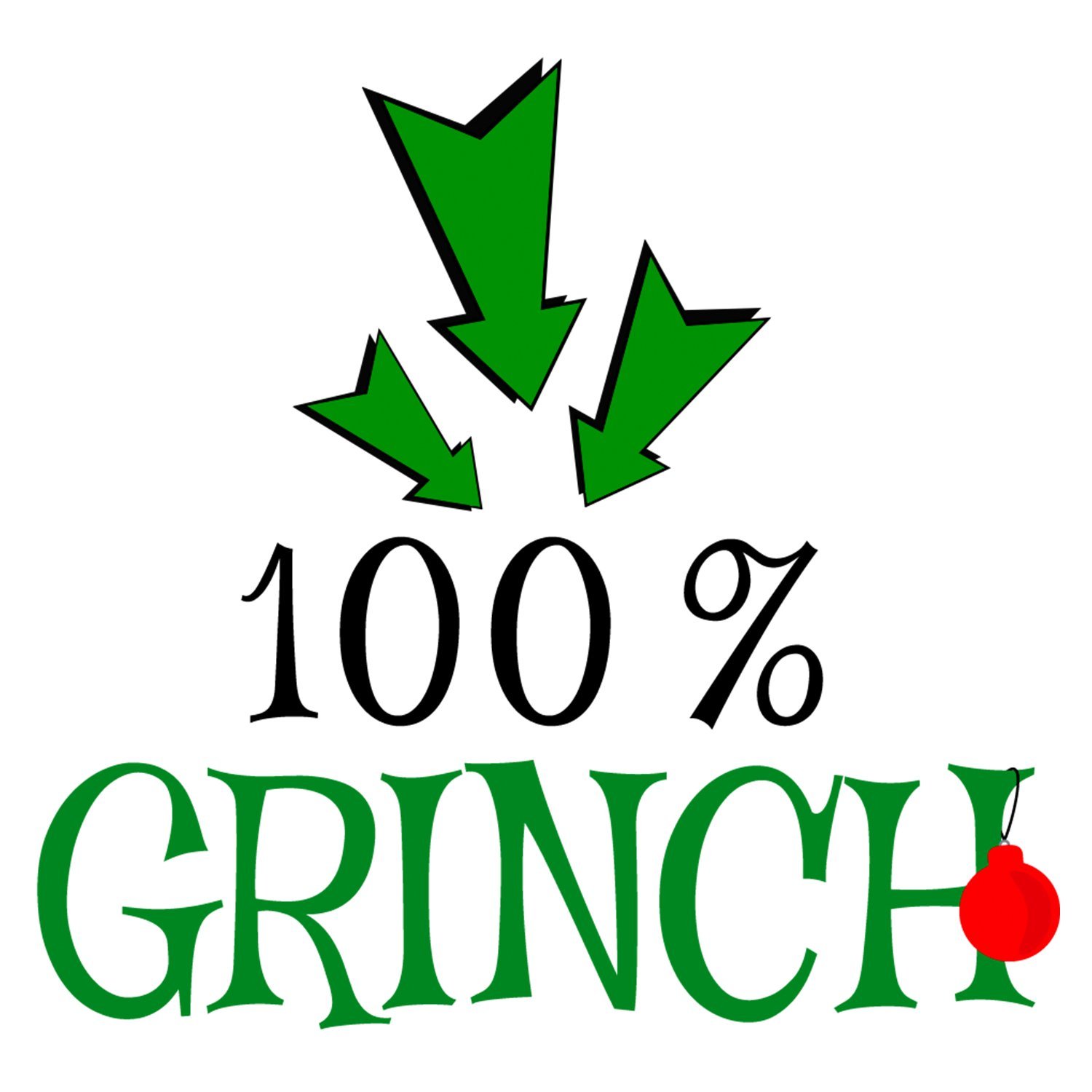 Turnbeutel Mit Grinch-Spruch – „That’s What A Grinch Looks Like“, Schwarz, 37x46 Cm, Baumwolle