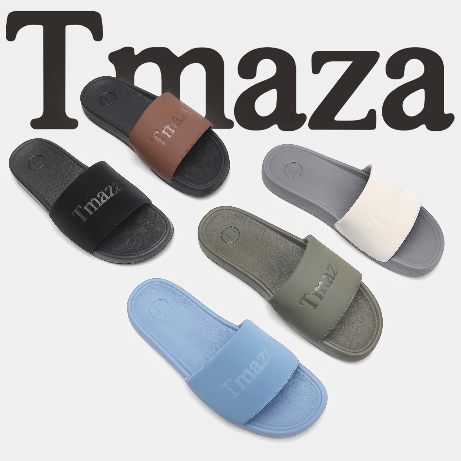 Sandalias Hombre, Chanclas Cómodas con Tira Ancha, Sandalias Planas con Suela Suave para Casa, Calle, Verano y Tiempo Libre 39-45
