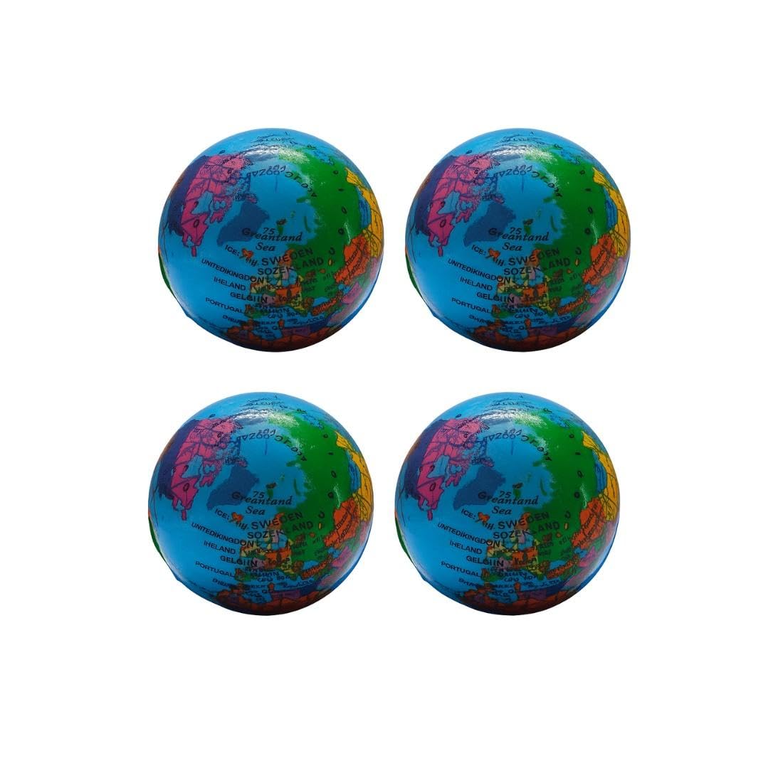 Globe Stress Relief Squeeze Ball Pack of 4 | Soft & Squeezable, Non-Toxic Material, Kids & Adults, Hand Exercise Tool, Party Favour-image-13