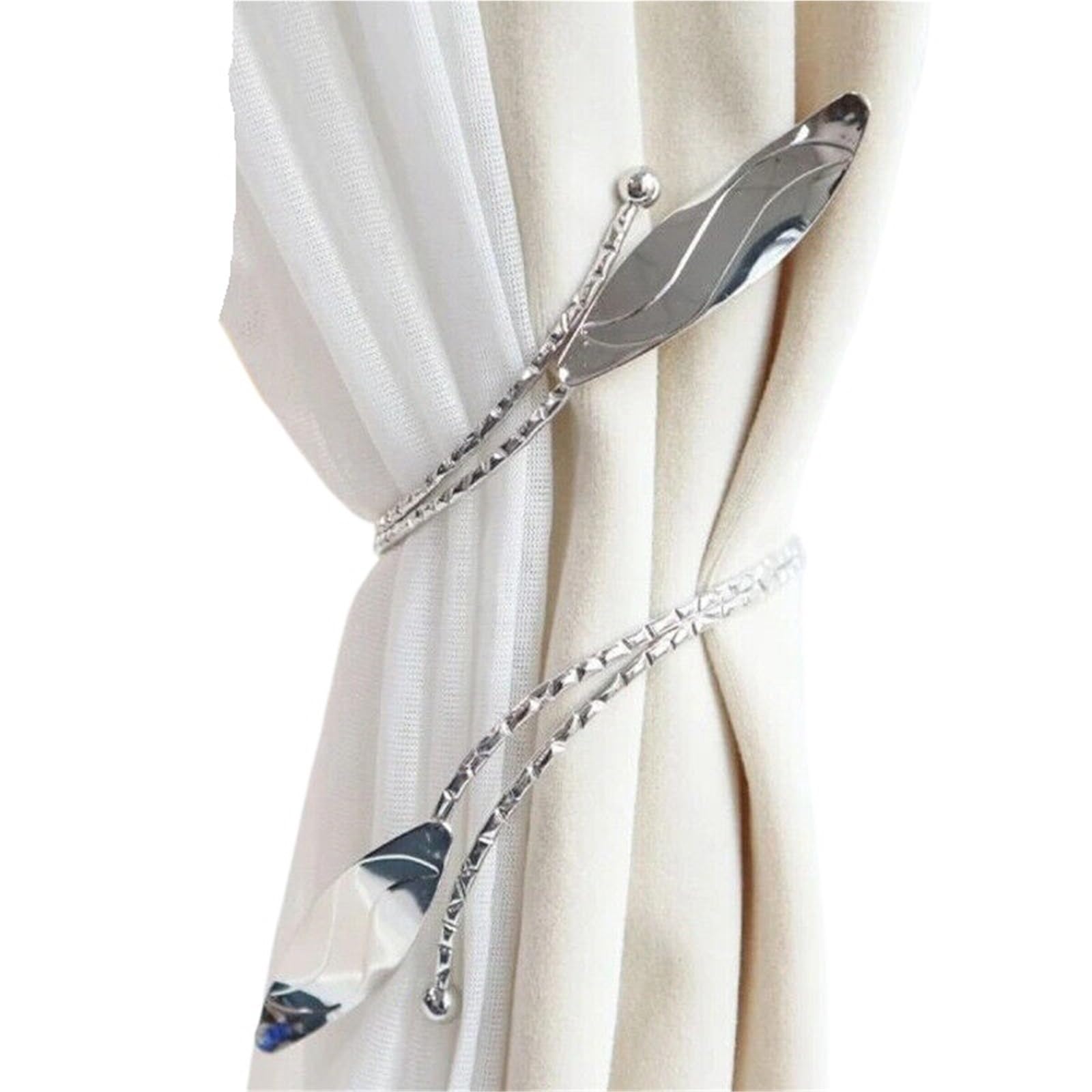 Curtain Tie Backs 1Pc Curtain Tieback Rope Holder Clips Metal Drapes Buckle Clip(Color-7)