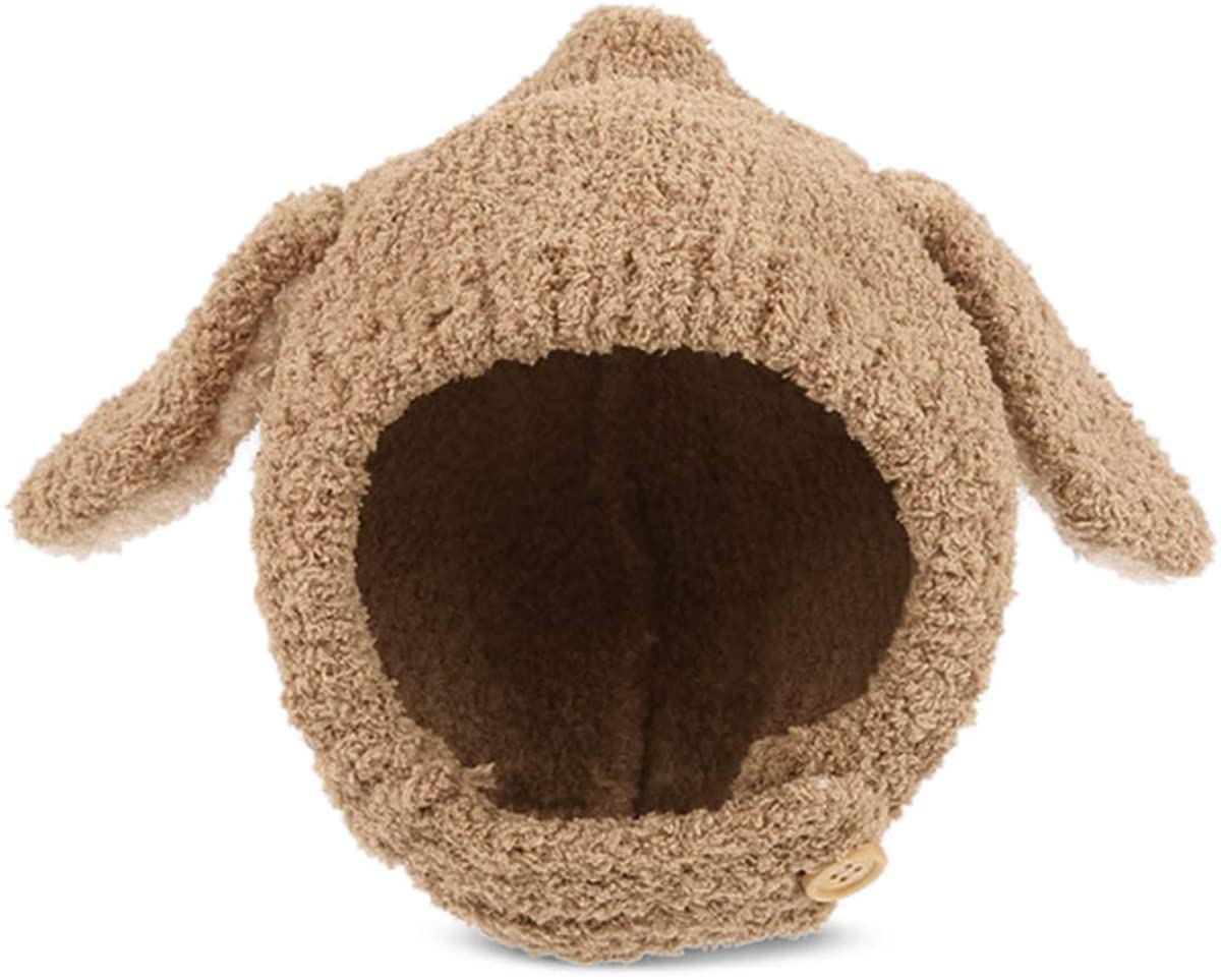 SYGA Wool Unisex-Child Baby Warm Hats Cute Rabbit Ears Style Head Hooded for Winter (1-2 Years, Khaki), Free Size, 1 Count 3