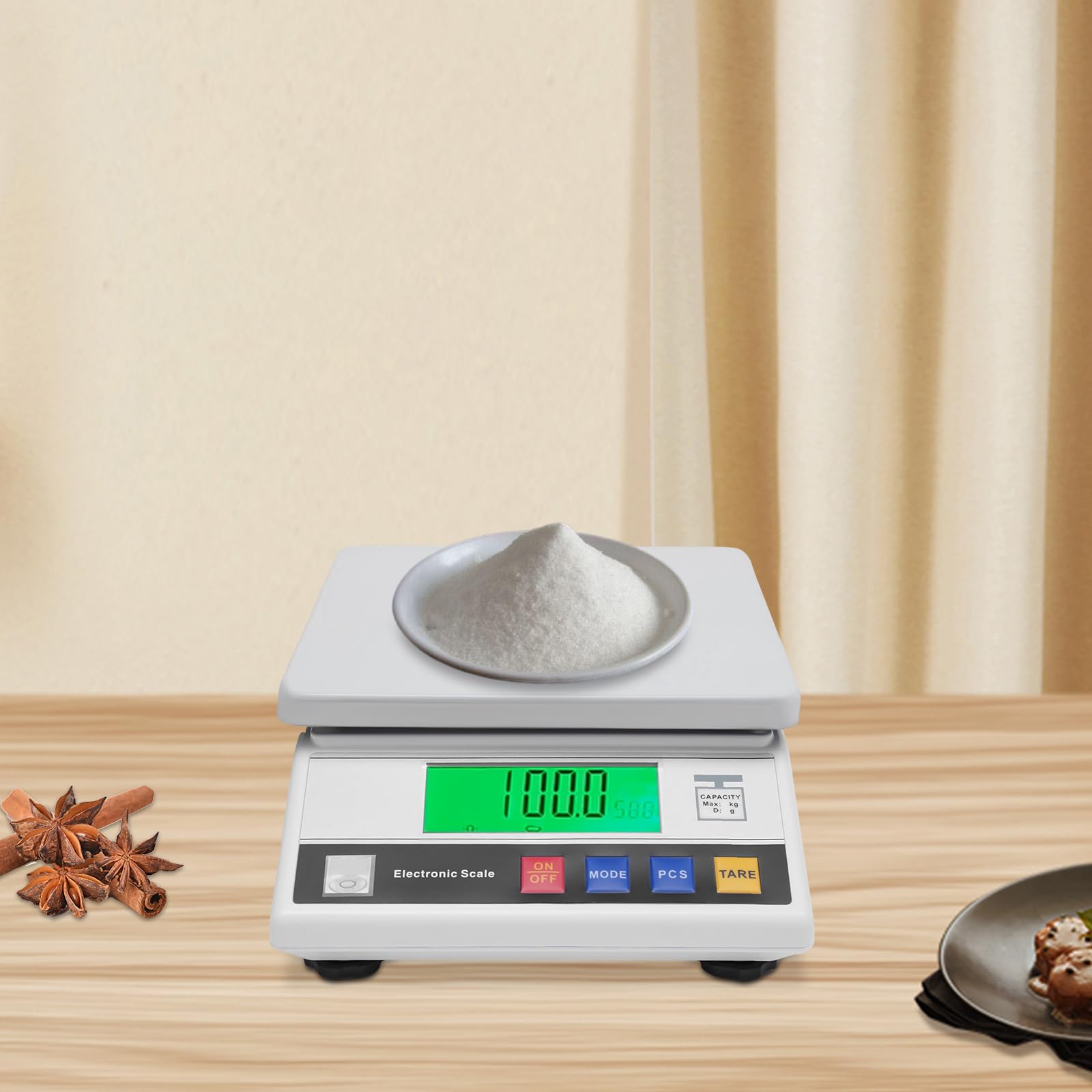Präzisionswaage Küchenwaage Digitalwaage Digital-Waage Feinwaage Laborwaage zur Anwendung im Küchen Vorstand oder Büro 26 x 18 x 7.5CM 7,5 kg /0,1g