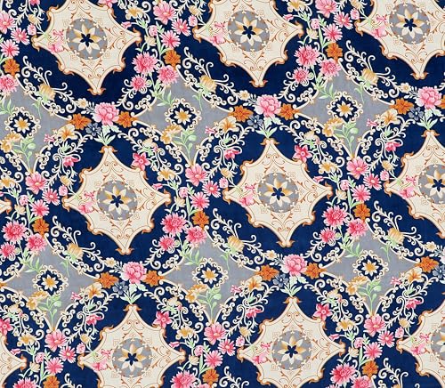 Image of DECORUM Glace Cotton Fitted 1 Bedsheet King Size (72 inchx78 inch) | All Around Elastic | Cotton Feel | 2 Pillow Covers (17 inchx27 inch) | Fits Up to 8 inch Mattress | 200-220 TC | Printed Double Bed Sheet Set