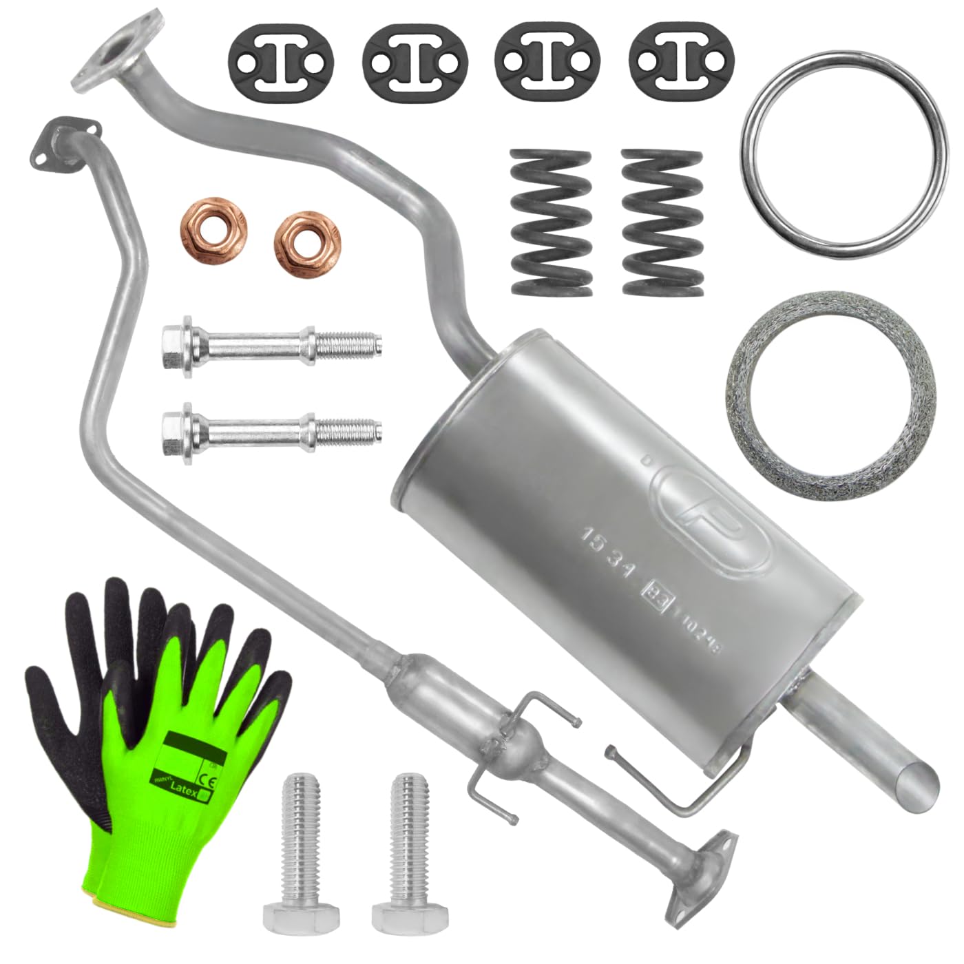 POLMOstrow Auspuff für Nissan Micra 4 IV K13 2010-2016 | Mitteltopf und Endtopf, Motoren: 1.2, Fließheck