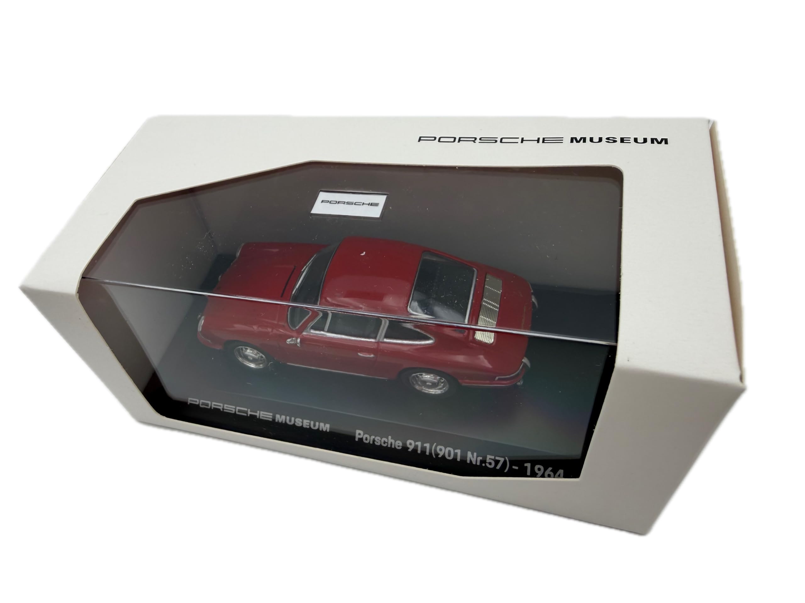 Porsche 911 (901 057) 1964 Modellauto 1:43, rot - Detailgetreues Sammlermodell I GT Marketing I Miniatur Fahrzeug (Museum Edition)