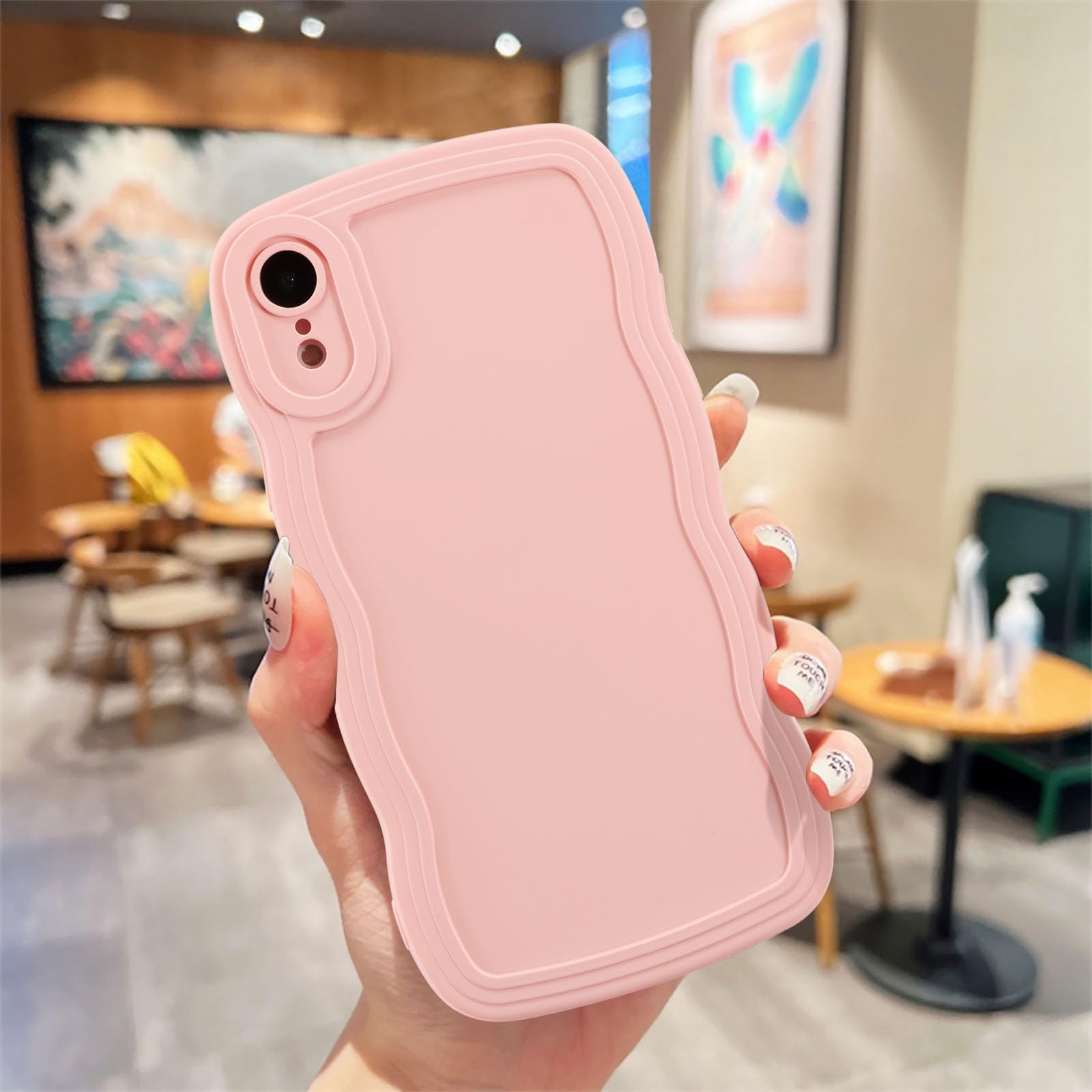 Amazon.com: UEEBAI Wave Frame Silicon Case for iPhone XR Phone