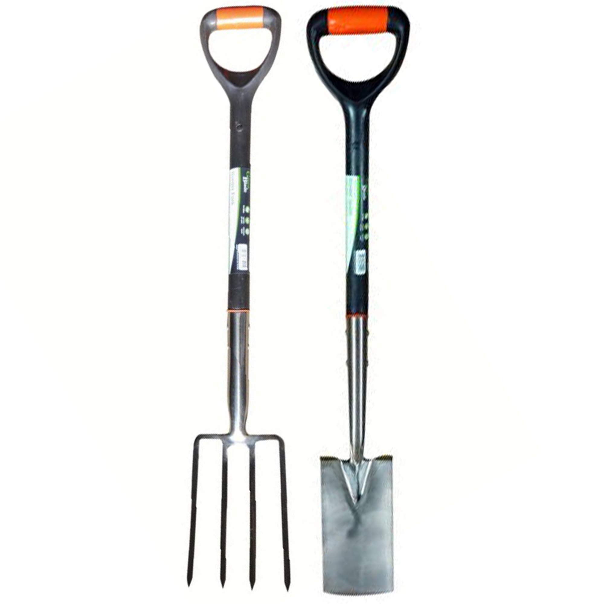 Garden Mile Set Of 2 spade and fork set For Gardening Tools Border Fork And Border Spade Heavy Duty Stainless Steel Long Handled Garden Tools Set Ideal For Removing Soil Weeding Planting