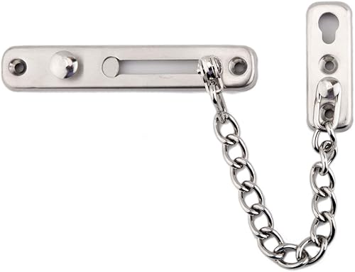 Cerradura de puerta de cadena de acero inoxidable, resistente pestillo interior de la puerta, cerradura de puerta sin llave, añade seguridad