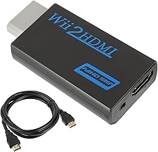 EPLZON Adaptateur Wii vers HDMI, Convertisseur Wii vers HDMI, 1080p Sortie vidéo Audio connecteur HDMI avec Audio Sortie Jack 3,5mm et Câble HDMI pour Wii Monitor Projector TV (Noir)