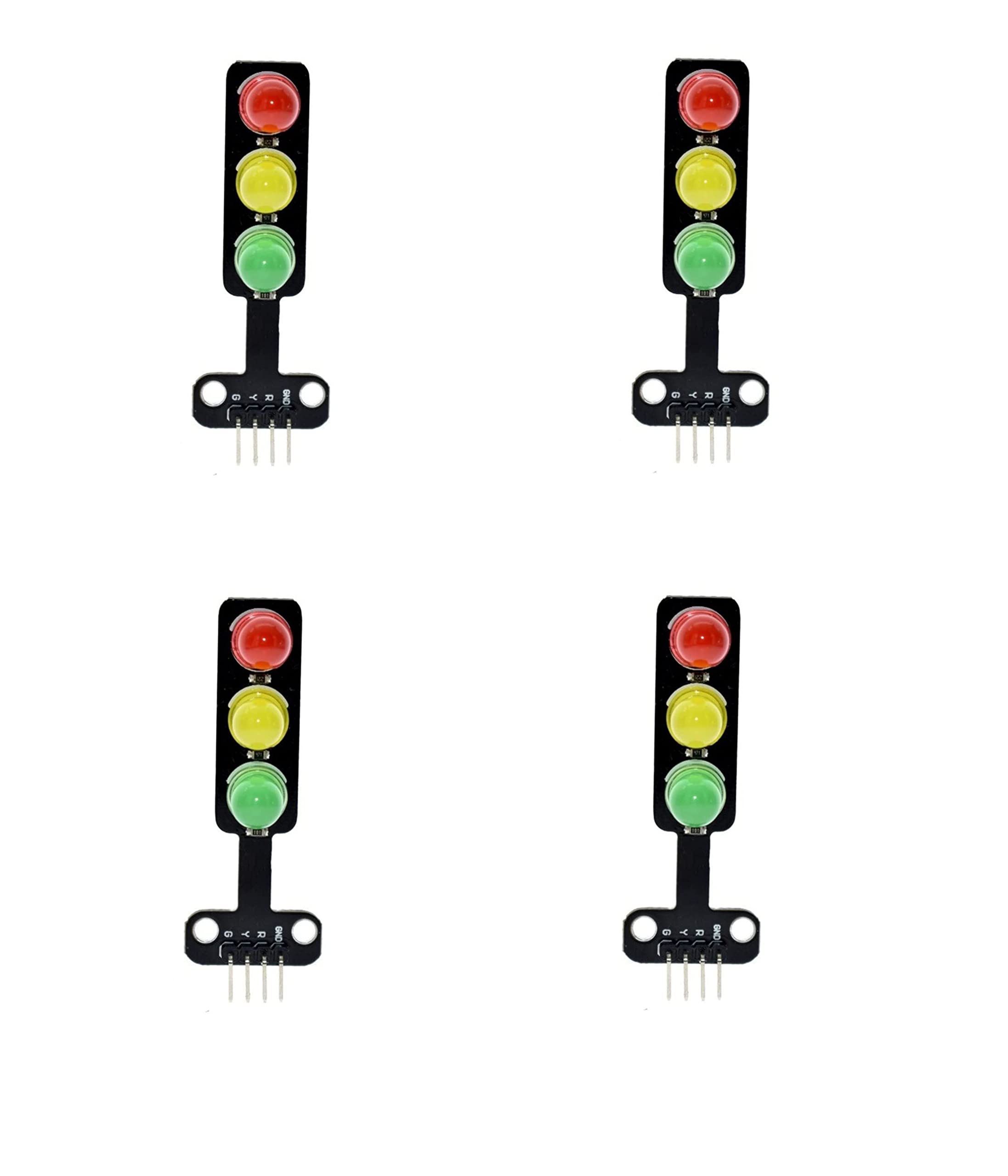 xcluma Led Traffic Light Module 5V (Pack of 4)