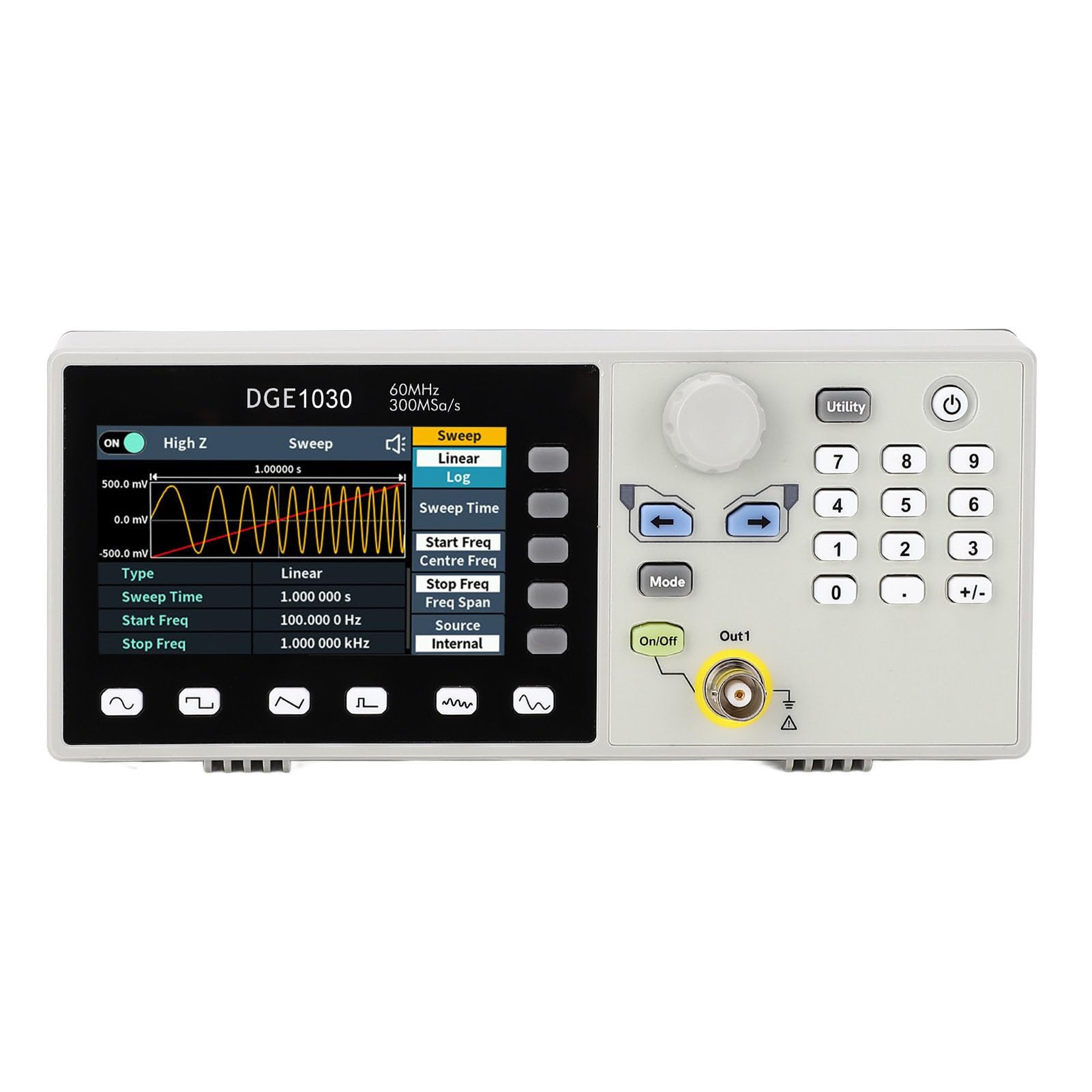 Generador de Funciones de Generador de Forma de Onda Arbitraria de un Solo Canal Frecuencia de Muestreo de 125 MS/s 100-240 V (Enchufe de la UE)