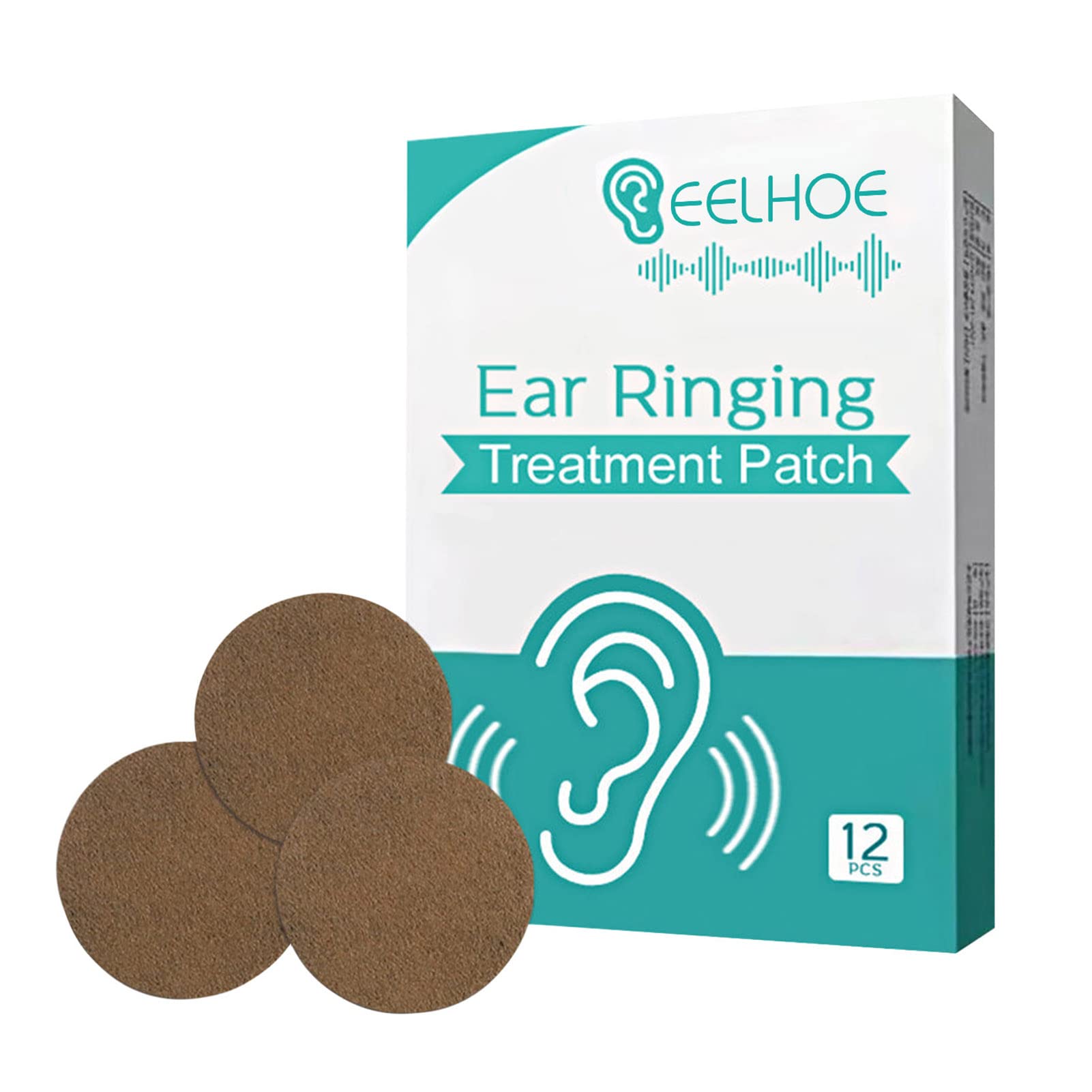 Ketsicart 12Pcs Ear Ringing Treatment Patches Herbal Formula Skin Friendly Fit Acupoints Relieve Tinnitus Imp Buzzing