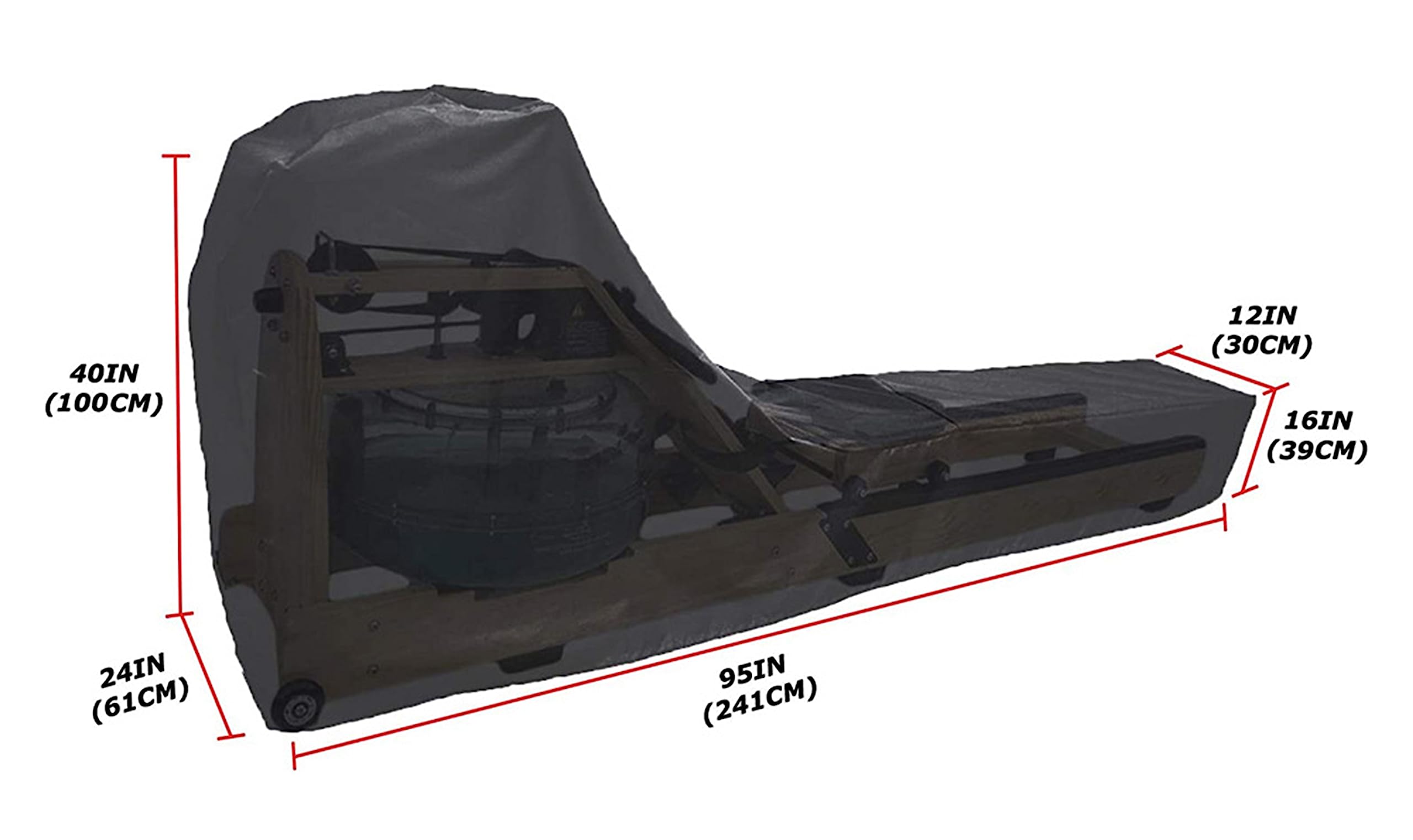 Copertura Per Vogatore Concept 2 - Telo Protettivo Impermeabile 241x61x102cm Per Interni/Esterni