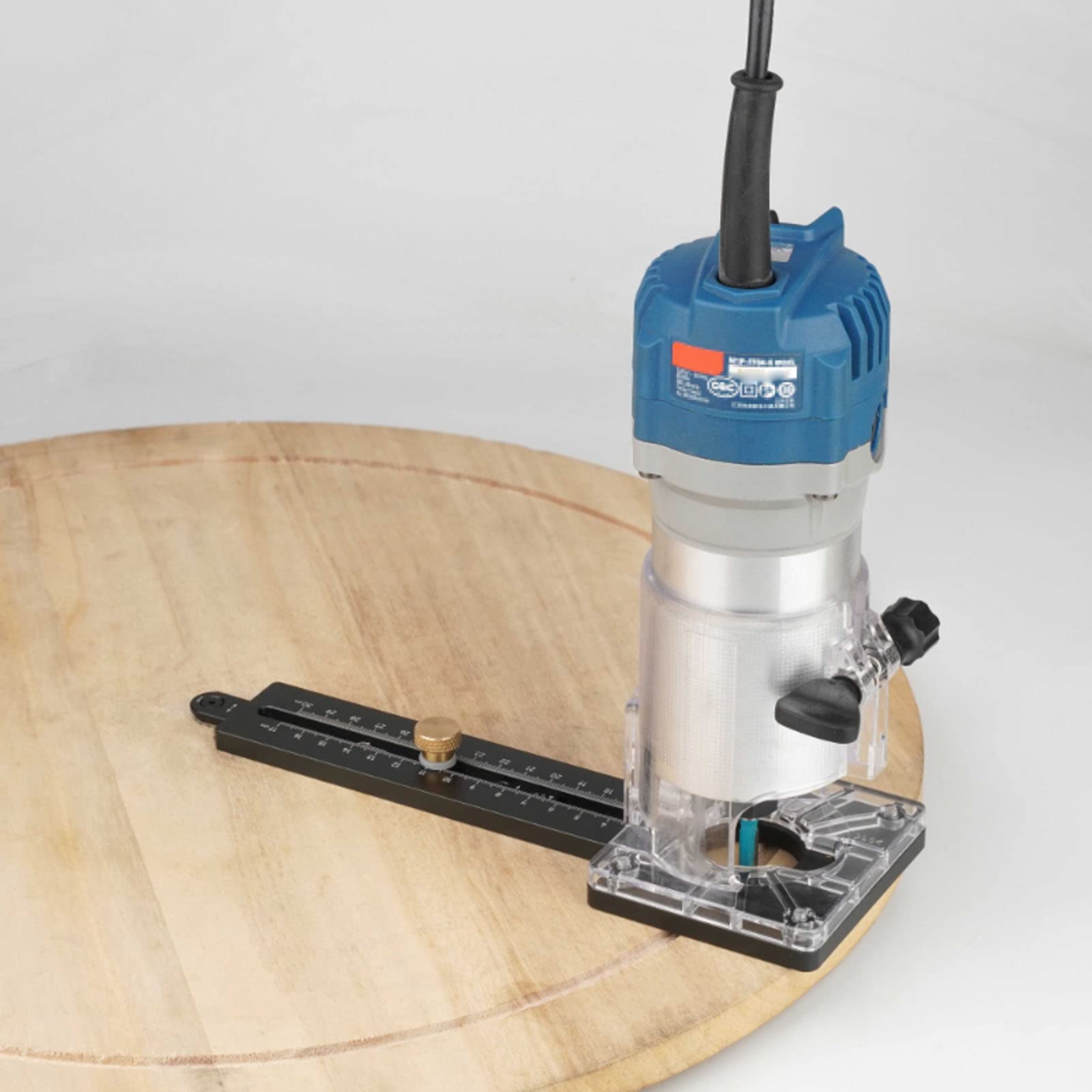 Luocute Trimmer Router Base in Legno, Lavorato a CNC, Perno da 8mm, Fori