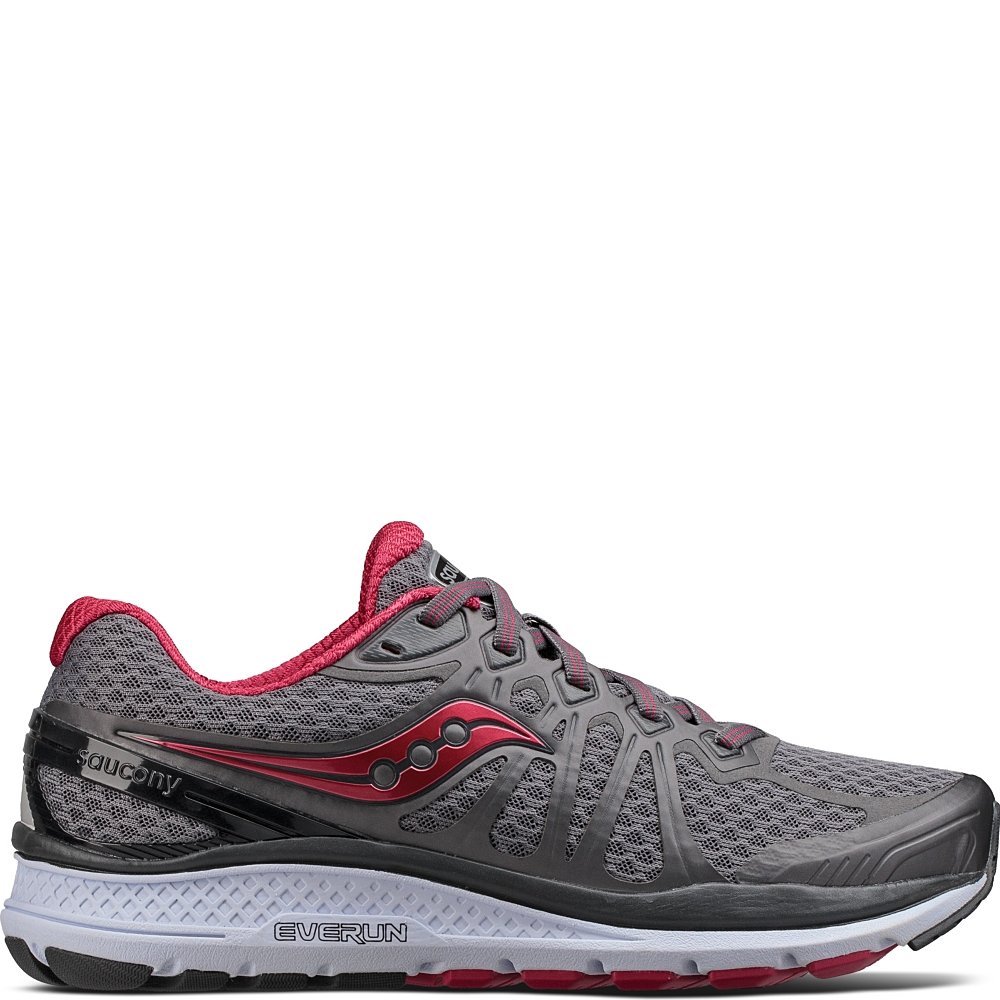 Saucony Women's Echelon 6 Running Shoe, Grey Pink, 5.5 Wide US