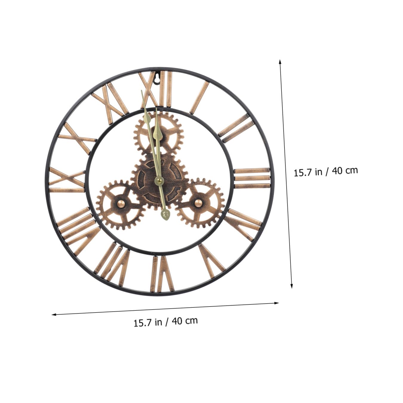 Reloj de Pared Redondo de Hierro Estilo Industrial Americano para Decoración de Sala y Dormitorio