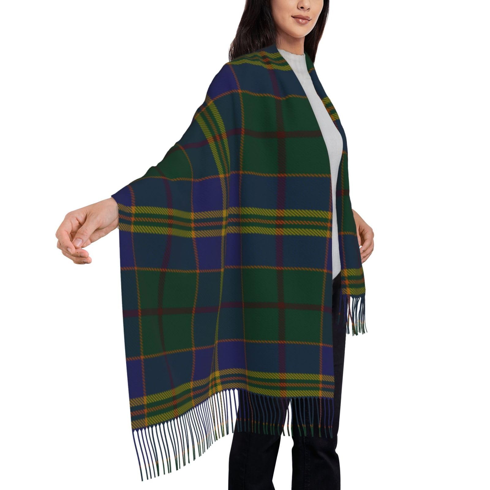 Peiyeety Unisex County Kilkenny Irish Tartan Scarf For Women Tartan Soft Cashmere Feel Pashmina Shawl Wraps, Cozy And Lightweight For Daily & Holiday Wear