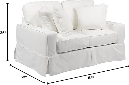 Vista 2 de Sunset Trading Funda para sofá biplaza Americana Blanco