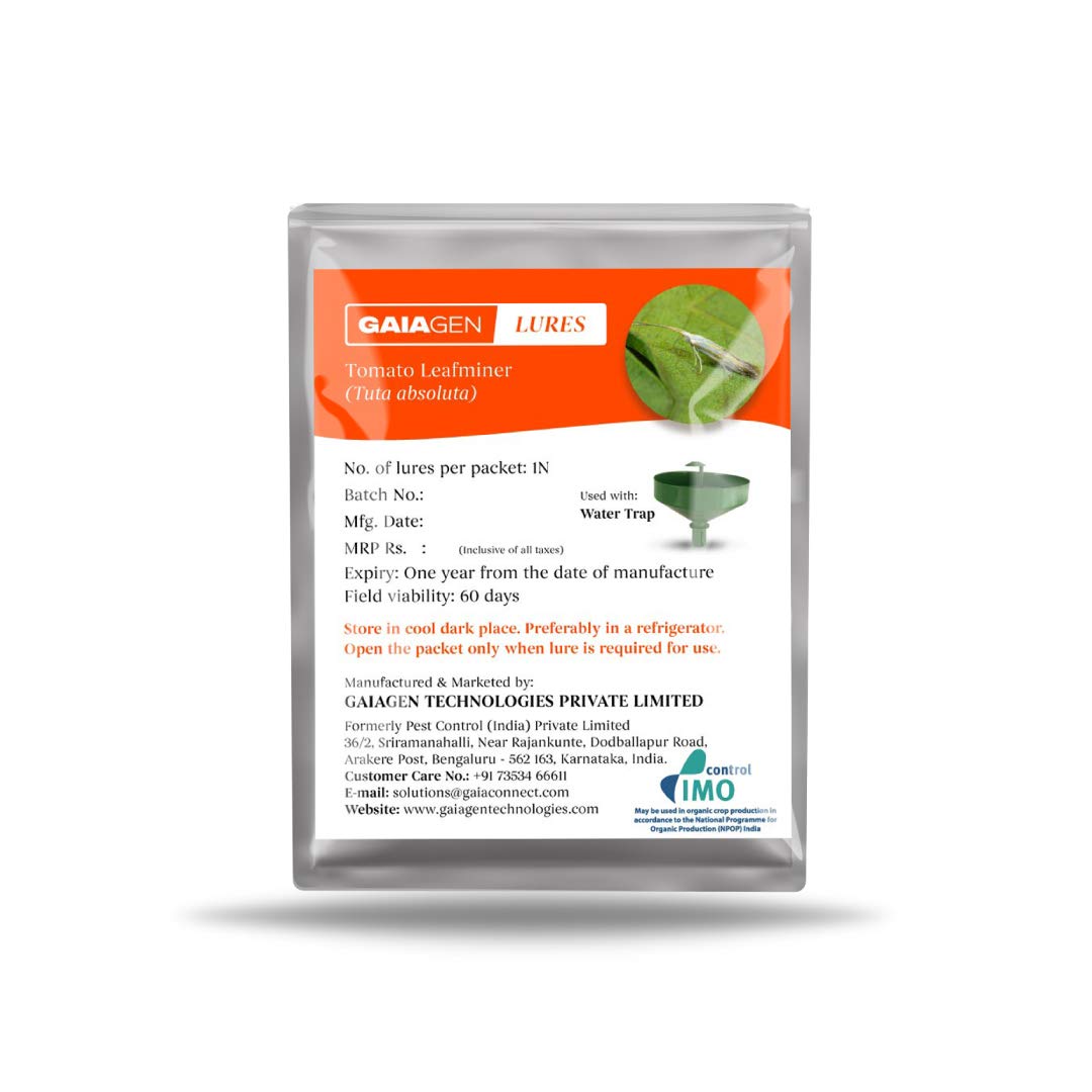 GAIAGEN Lures - Pheromone Lure for Tomato Leafminer (Tuta absoluta) | Pack of 10 | (Does not Include Traps) (B08CKX3HTL) Amazon Price History, Amazon Price Tracker