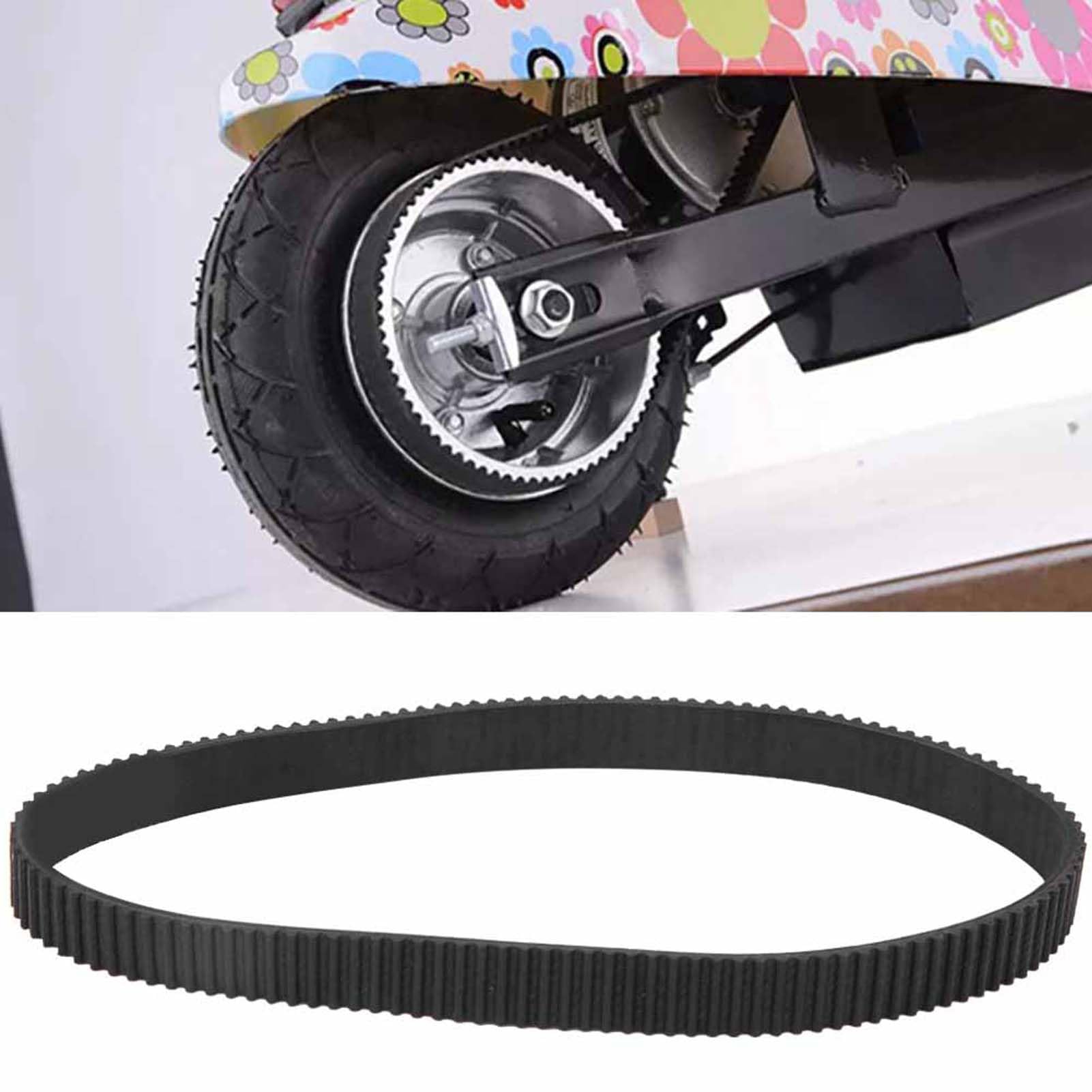 384-12 Durable Rubber Driving Belt for Small Electric Scooter Motor Black, Wear Resistant Belt for Easy Replacement for E-Scooter Riders