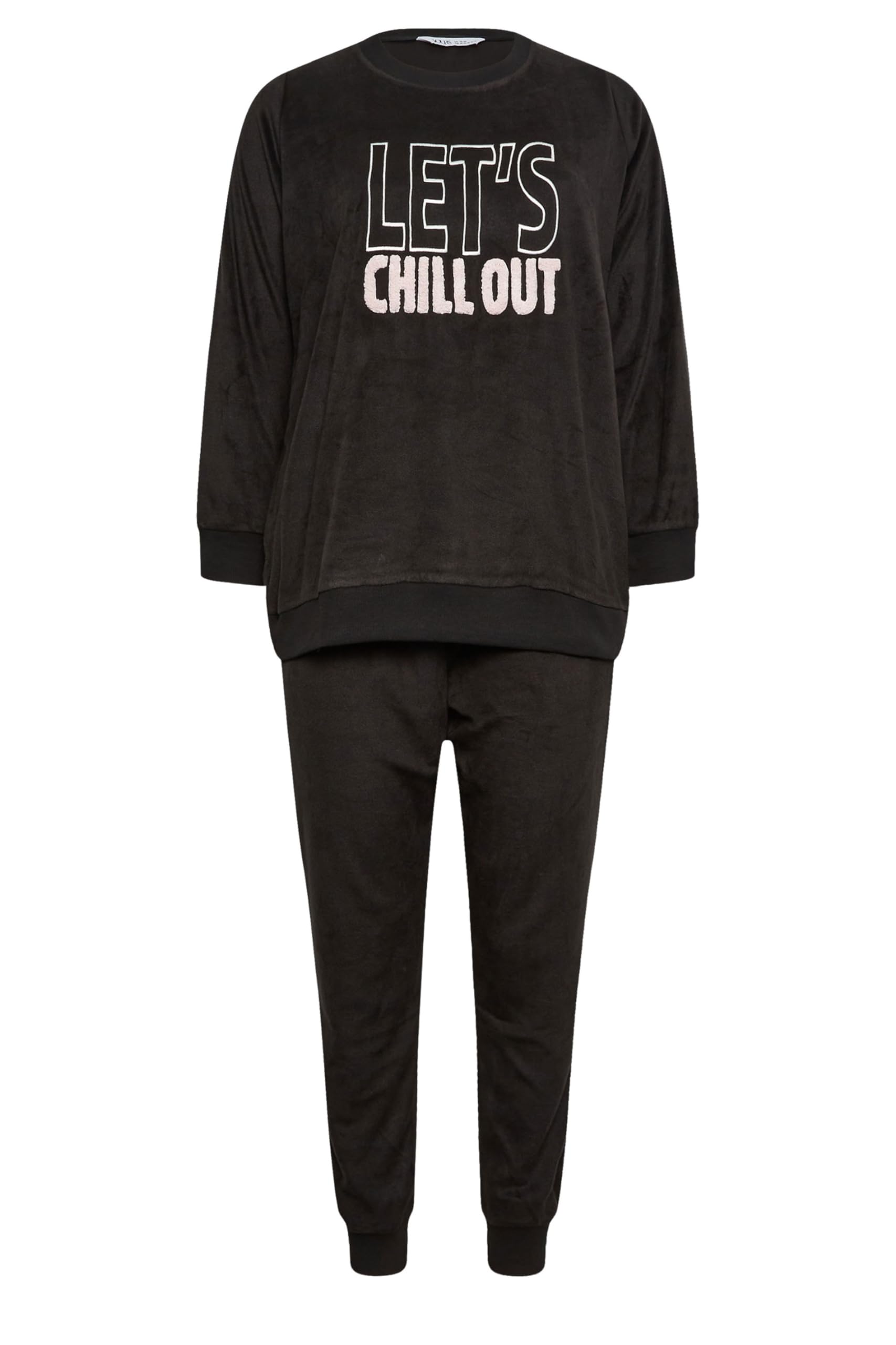 YoursCurve 'Let's Chill' Fleece Lounge Set - Women's - Plus Size Curve