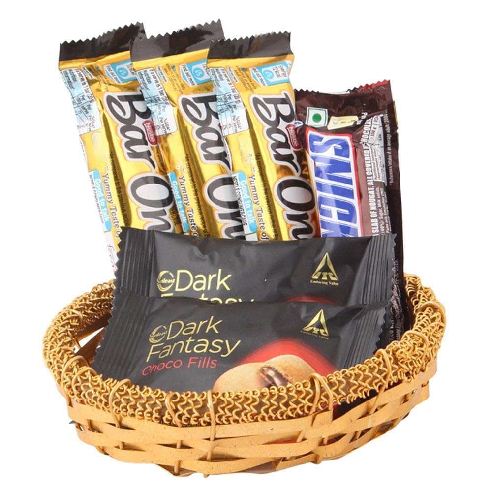 SFU E Com Sweetest Barone Chocolate With Classy Golden Katori | Chocolate Gift Hamper For Rakhi, Diwali, Christmas, New year, Birthday, Anniversary | 24