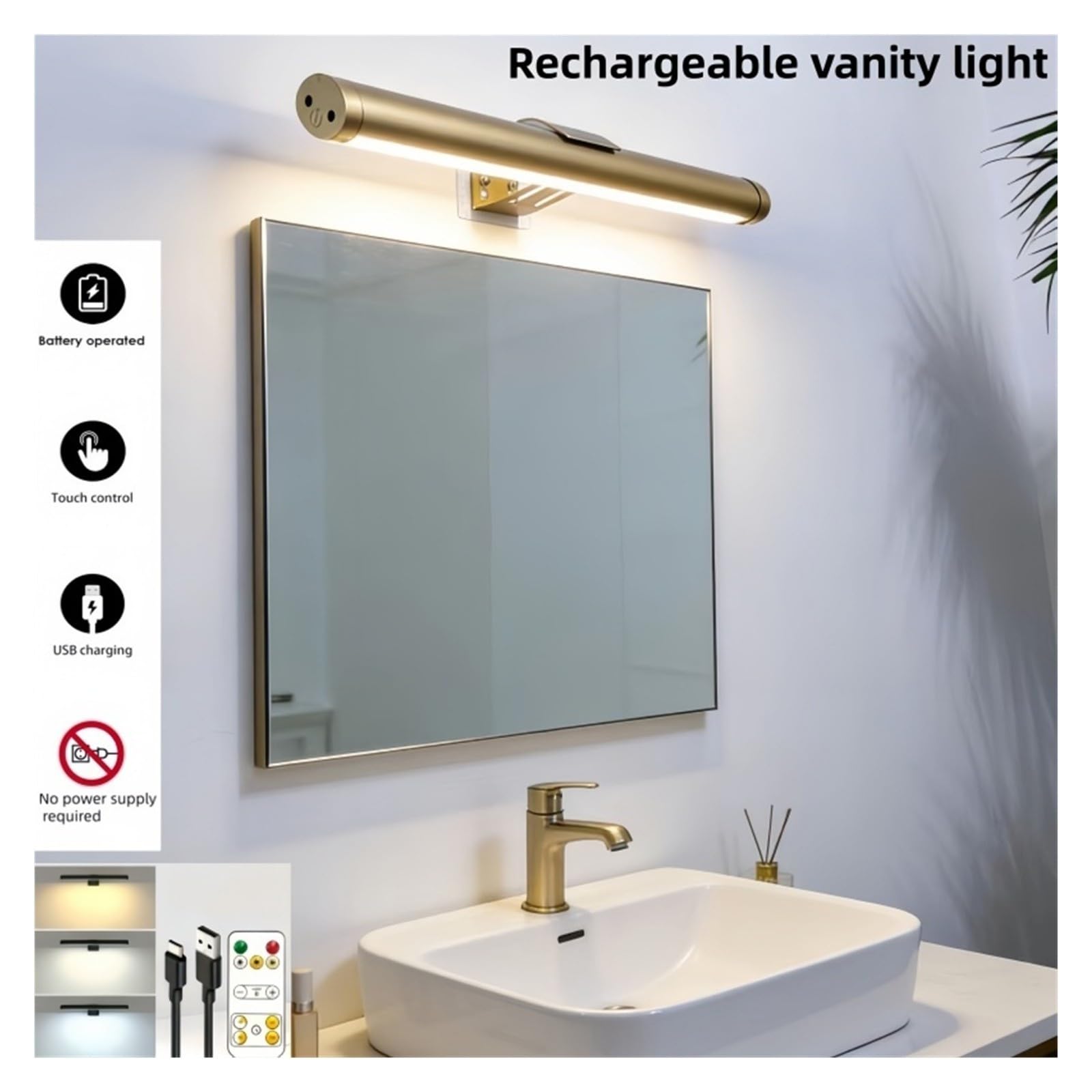Luces De Cuadro for Pared Full Cobre 4000mAh Recargable