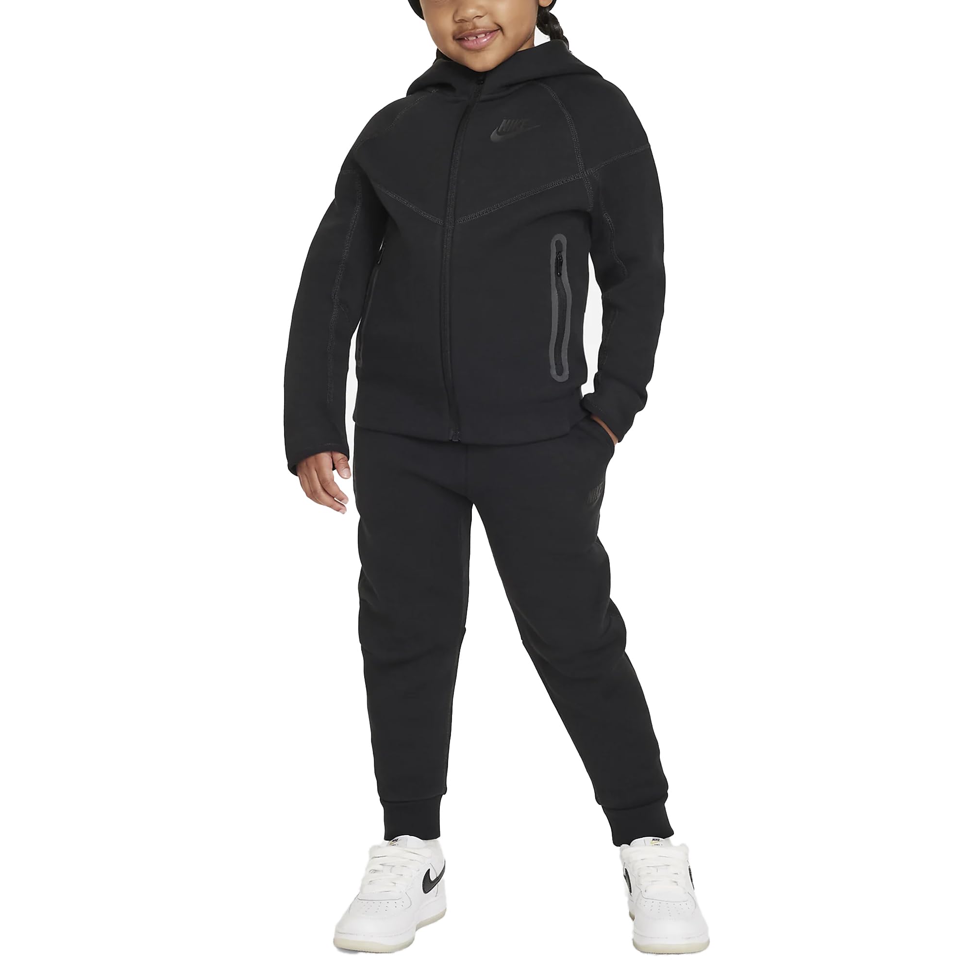 Children's Tech Fleece Tracksuit, Black