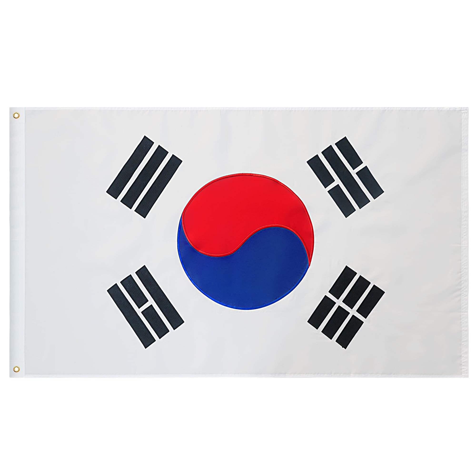 South Korea Flag 3x5 Ft Outdoor, Oxford Fabric, Brass Grommets, Embroidered