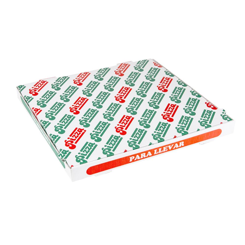 Garcia de Pou 100 pezzi - Scatole per pizza 'Thepack' 330 G/M2 40 x 40 x 3,8 cm bianco cartone ondulato microcanale
